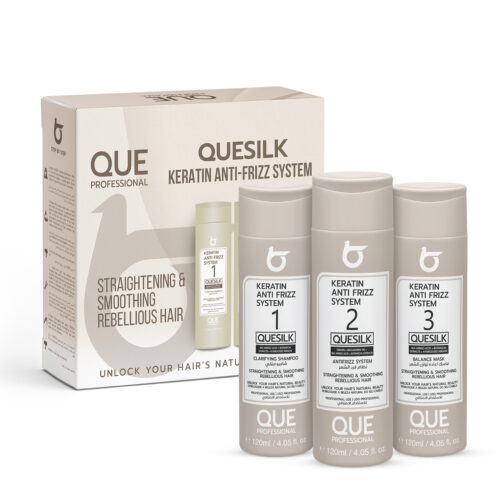 QUE Quesilk Anti Frizz System - Keratino plaukų tiesinimo rinkinys