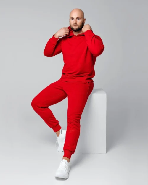 Vyriškas dviejų dalių laisvalaikio treningo komplektas (džemperis su kapišonu + kelnės)