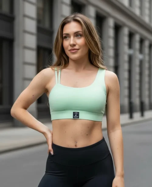 Sportinė liemenėlė mėtinė