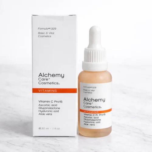 Alchemy Care Vitamin C Pro15 - Skaistinantis veido serumas su vitaminu C, padedantis sumažinti pigmentaciją ir suteikiantis odai natūralų švytėjimą 30 ml