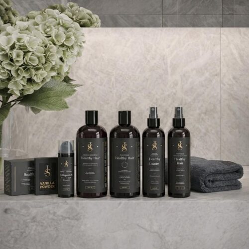 Bestsellerio plaukų linijos rinkinys + dovanų JS paakių kremas 50 ml, bambuko turbanas ir 2ml kvepaliukas